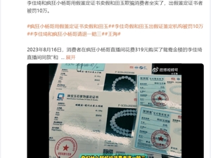 李佳琦直播间卖假和田玉？公司回应：产品符合国家标准