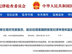 上交所副总经理董国群被查！