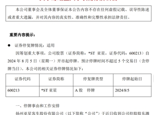 罕见！这家公司宣布：控股股东提议，拟主动退市！系扬州首家上市公司