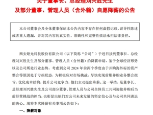 A股公司公告：董事长兼总经理自愿降薪30%！上半年净利润亏损超2800万元