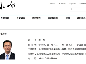 最新！洪磊任外交部部长助理，曾任外交部发言人