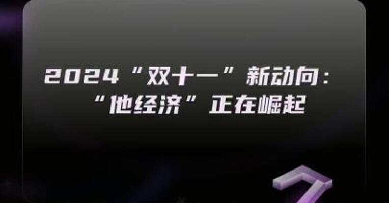 2024“双十一”新动向：“他经济”正在崛起