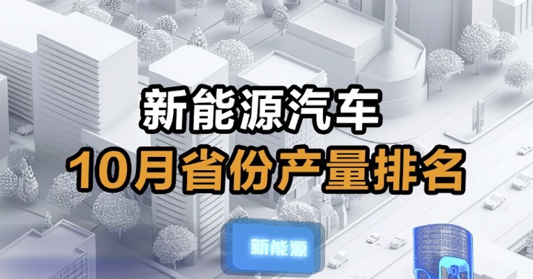 新能源汽车10月省份产量排名