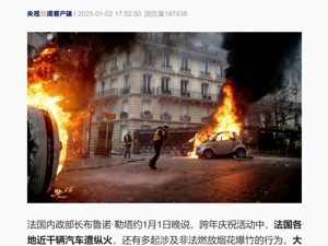 德国、意大利等欧洲多国跨年夜发生骚乱！法国近千辆汽车遭纵火，420人被捕！有烟花击中婴儿车，致两岁女童重伤