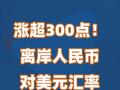 涨超300点！离岸人民币对美元汇率持续拉升