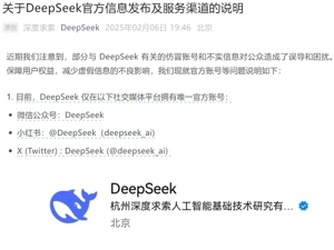 DeepSeek：这些收费行为均系假冒！未发行任何虚拟币！奇安信：仿冒网站已超两千个，六成IP在美国