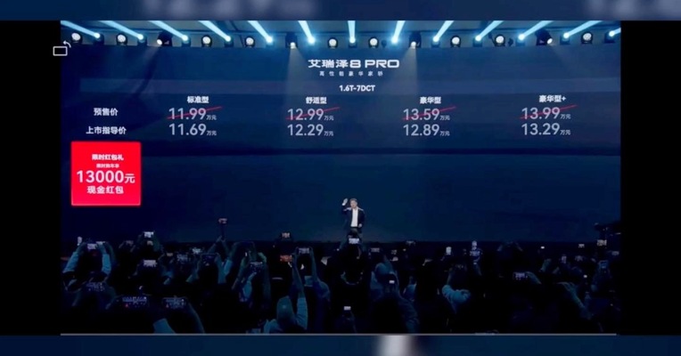 限时价10.39万元 艾瑞泽8 PRO上市 比亚迪秦L 还香吗