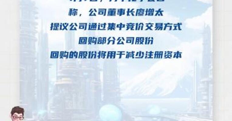 万华化学：公司董事长提议以3亿元~5亿元回购股份
