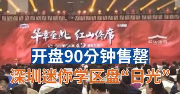 开盘90分钟售罄 深圳迷你学区盘“日光”
