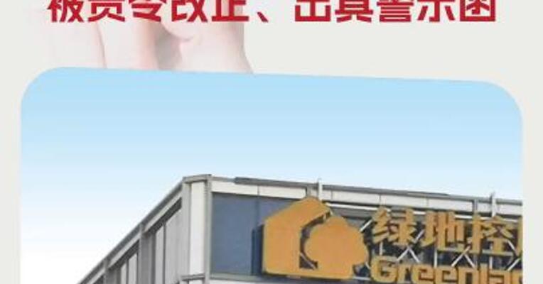 绿地控股：公司及张玉良等高管被责令改正、出具警示函