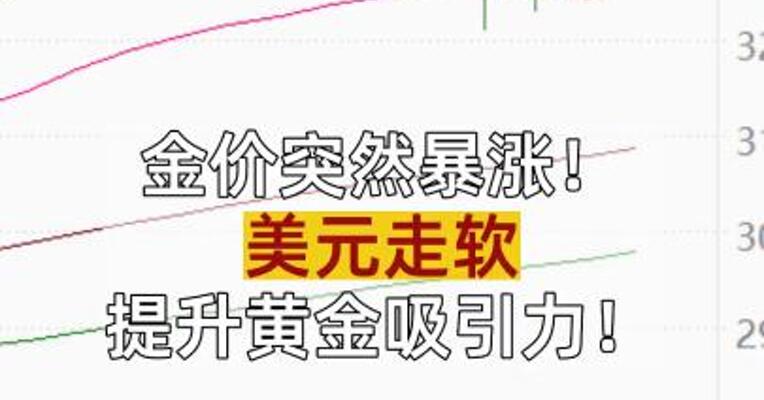 金价突然暴涨！美元走软提升黄金吸引力！