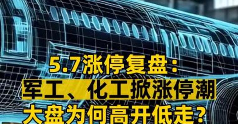 5.7涨停复盘：军工、化工掀涨停潮大盘为何高开低走？  这些个股为何炸板？ 