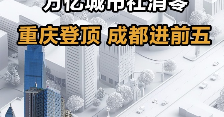 万亿城市社消零 重庆登顶 成都进前五