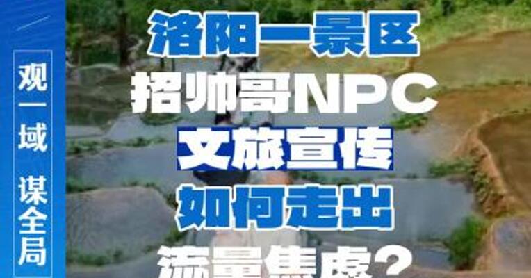洛阳一景区招帅哥NPC 文旅宣传如何走出流量焦虑？
