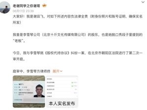 热搜！前合伙人实名举报李雪琴公司曾存账务异常！被举报公司已注销，律师解读
