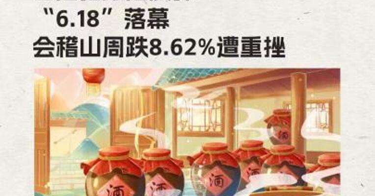 白酒指数迎反弹 “6.18”落幕会稽山周跌8.62%遭重挫