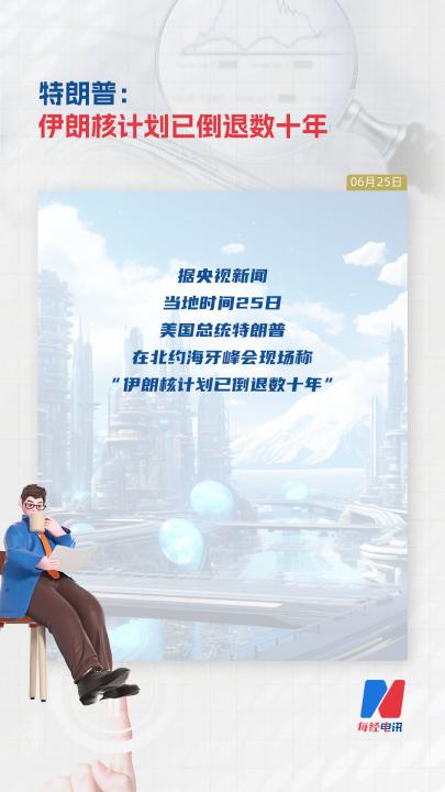 特朗普：伊朗核計(jì)劃已倒退數(shù)十年