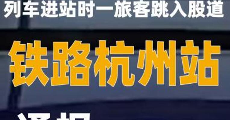 列车进站时一旅客跳入股道， 铁路杭州站通报