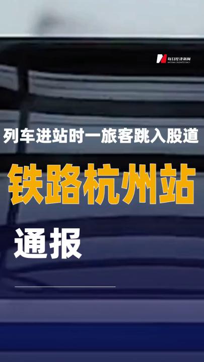 列車進(jìn)站時一旅客跳入股道， 鐵路杭州站通報