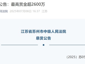 苏州法院发布悬赏公告：赏金最高超2600万元！