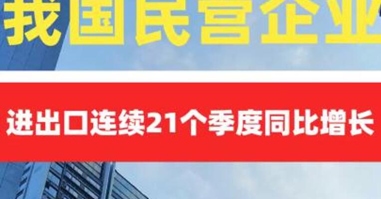 我国民营企业进出口连续21个 季度同比增长