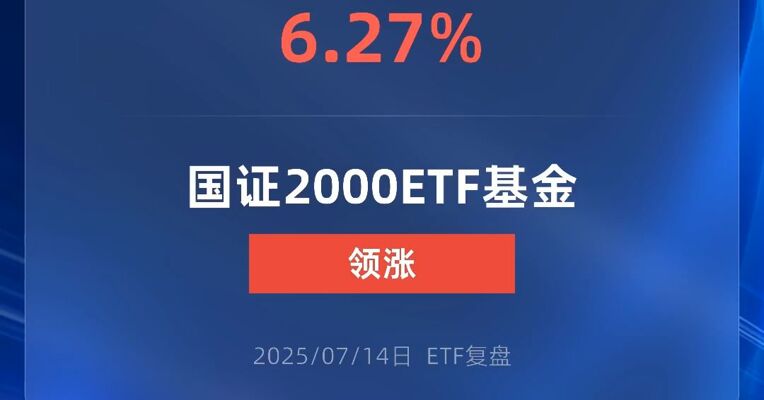 国证2000ETF基金涨超6%