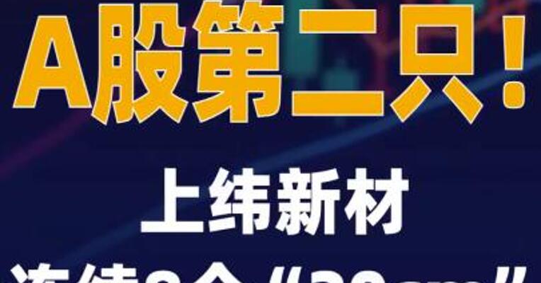 A股第二只上纬新材连续8个 “20cm”一字涨停