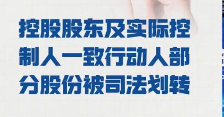 科蓝软件： 控股股东及实际控制人 一致行动人部分股份 被司法划转