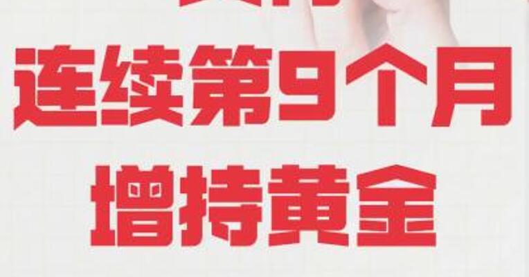 央行连续第9个月增持黄金