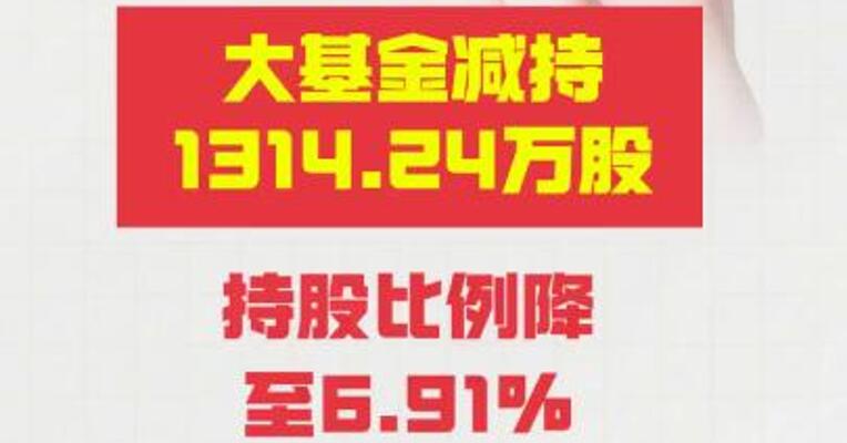 通富微电：大基金 减持1314.24万股  持股比例降至6.91%