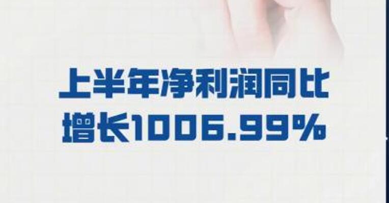 臻镭科技： 上半年净利润同比增长 1006.99%