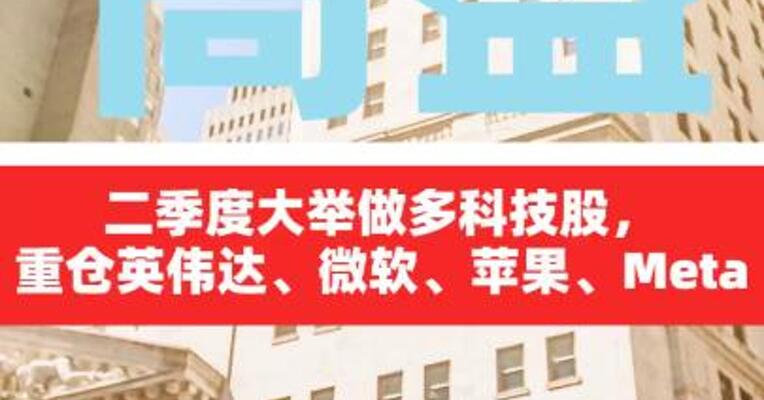 高盛二季度大举做多科技股， 重仓英伟达、微软、苹果、Meta
