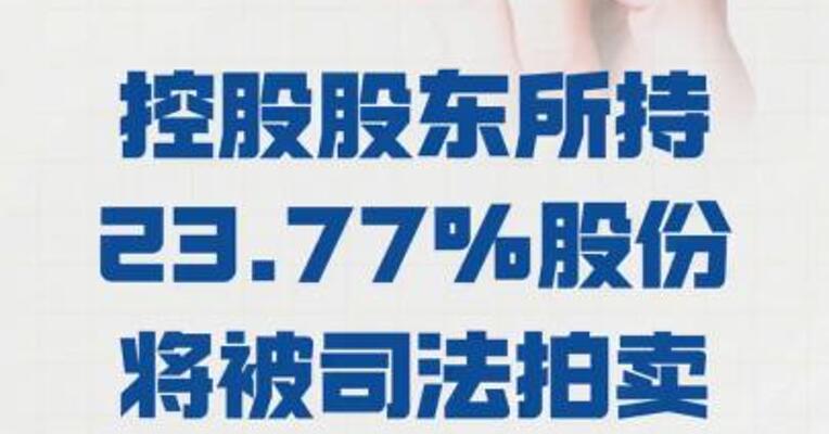 ST中迪： 控股股东所持23.77%股份 将被司法拍卖