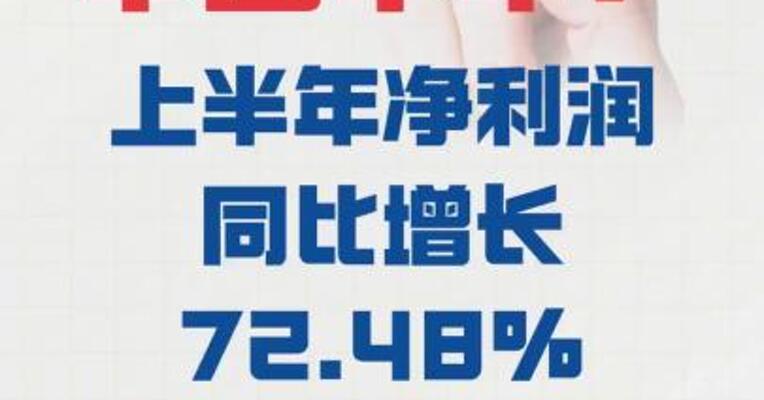 中国中车：上半年净利润 同比增长72.48%  拟10派1.1元