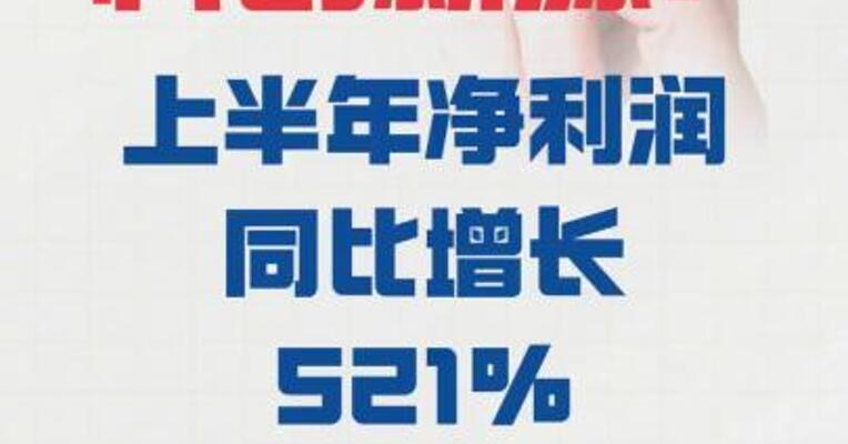 科创新源： 上半年净利润同比增长521%