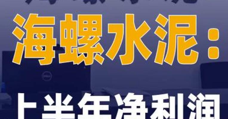 海螺水泥：上半年净利润同比 增长31%