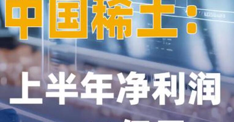 2连板中国稀土：上半年 净利润1.62亿元 同比扭亏