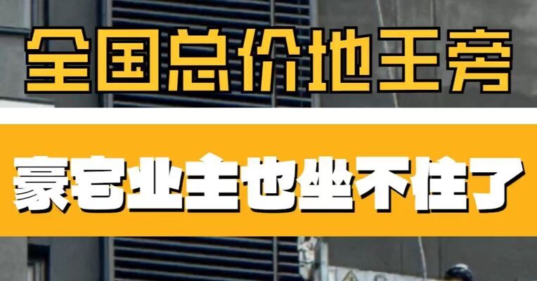 全国总价地王旁  豪宅业主也坐不住了