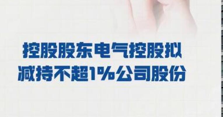 海立股份： 控股股东电气控股 拟减持不超1%公司股份