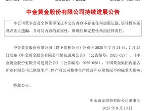 最新！中金黄金涉“大学生溺亡”矿业公司已恢复生产