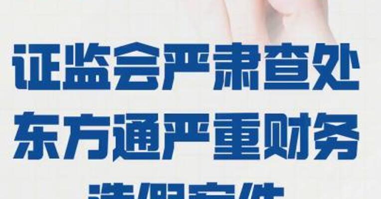 罚款2.29亿元！ 证监会严肃查处 东方通严重财务造假案件