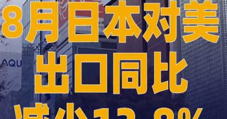 8月日本对美出口同比 减少13.8%
