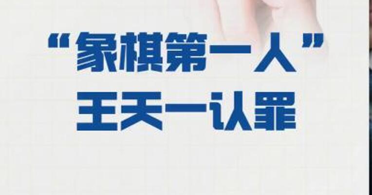 “象棋第一人”王天一认罪
