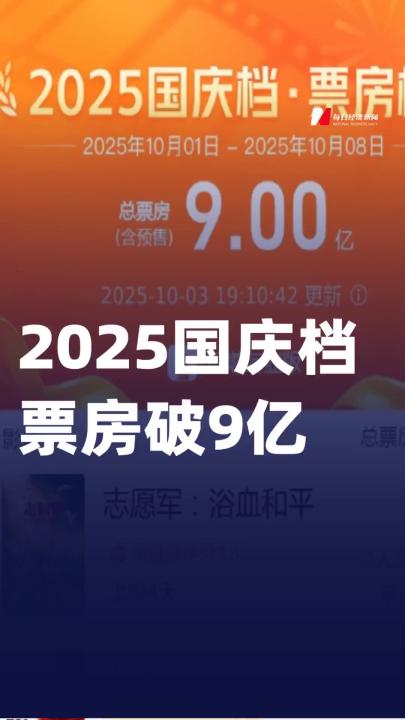2025國慶檔票房破9億
