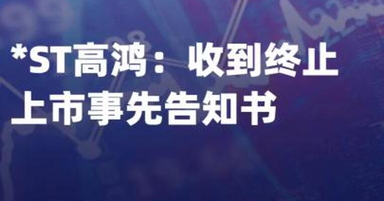 *ST高鸿：收到终止上市 事先告知书