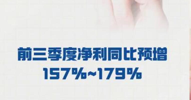 金力永磁： 前三季度净利同比 预增157%~179%