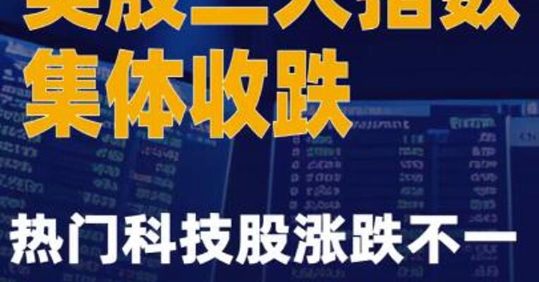 美股三大指数集体收跌热门科技股涨跌不一