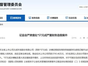 连续三年财务造假！这家A股公司将被强制退市！证监会：拟罚款3745.46万元，实控人禁入市场10年