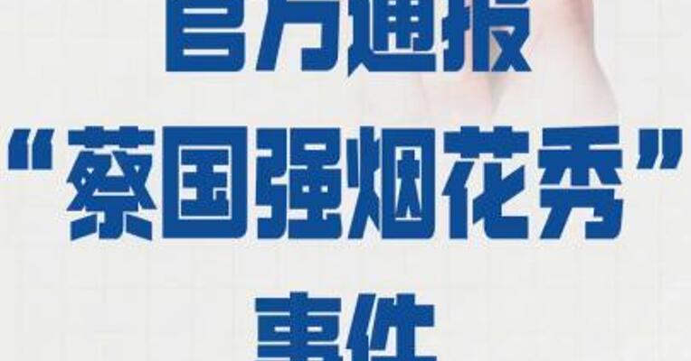 官方通报“蔡国强烟花秀” 事件