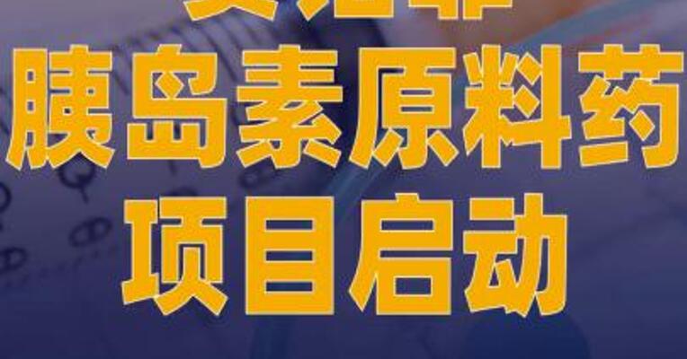 赛诺菲胰岛素原料药项目 启动 总投资10亿欧元